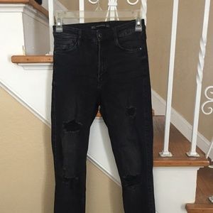 Distressed Zara skinny jeans